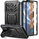 FNTCASE For Motorola Edge 2025 6.6 inch Phone Case: Military Grade Shockproof with Built-in Screen Protector and Kickstand